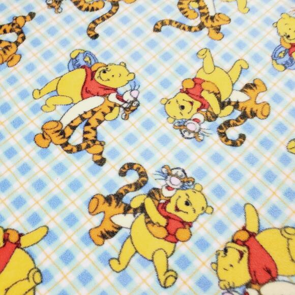 Handmade Winnie The Pooh & Friends Fleece Toddler Blanket Yellow Warm & Cozy - Picture 3 of 10